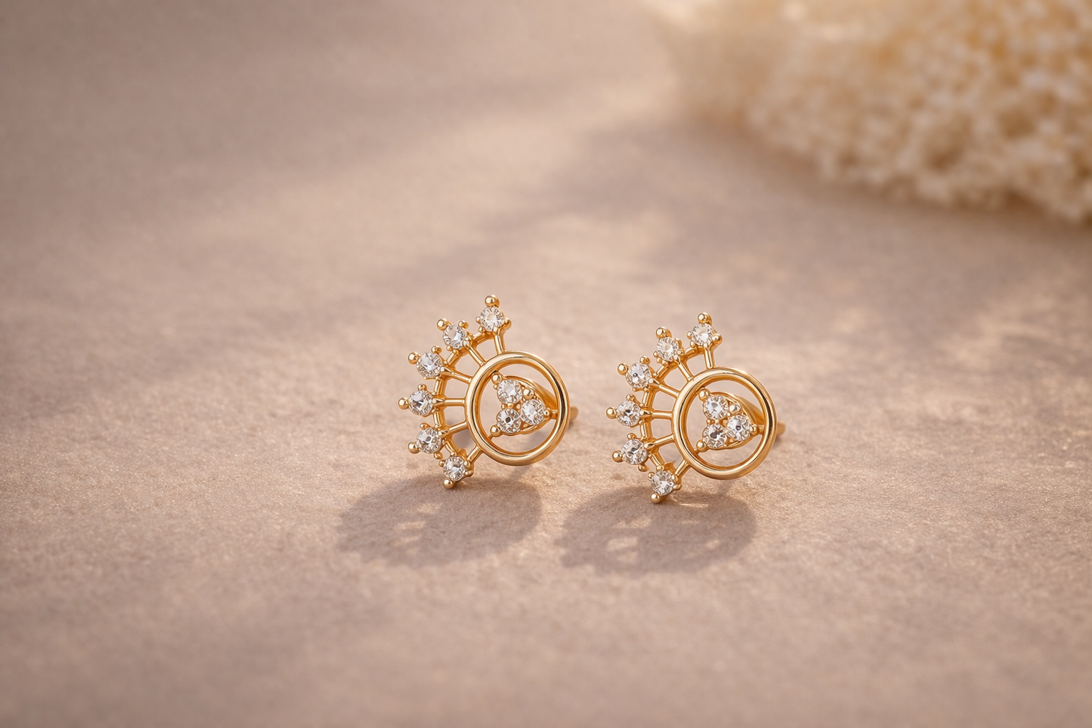 Radiant Evil Eye Spark Stud Earrings