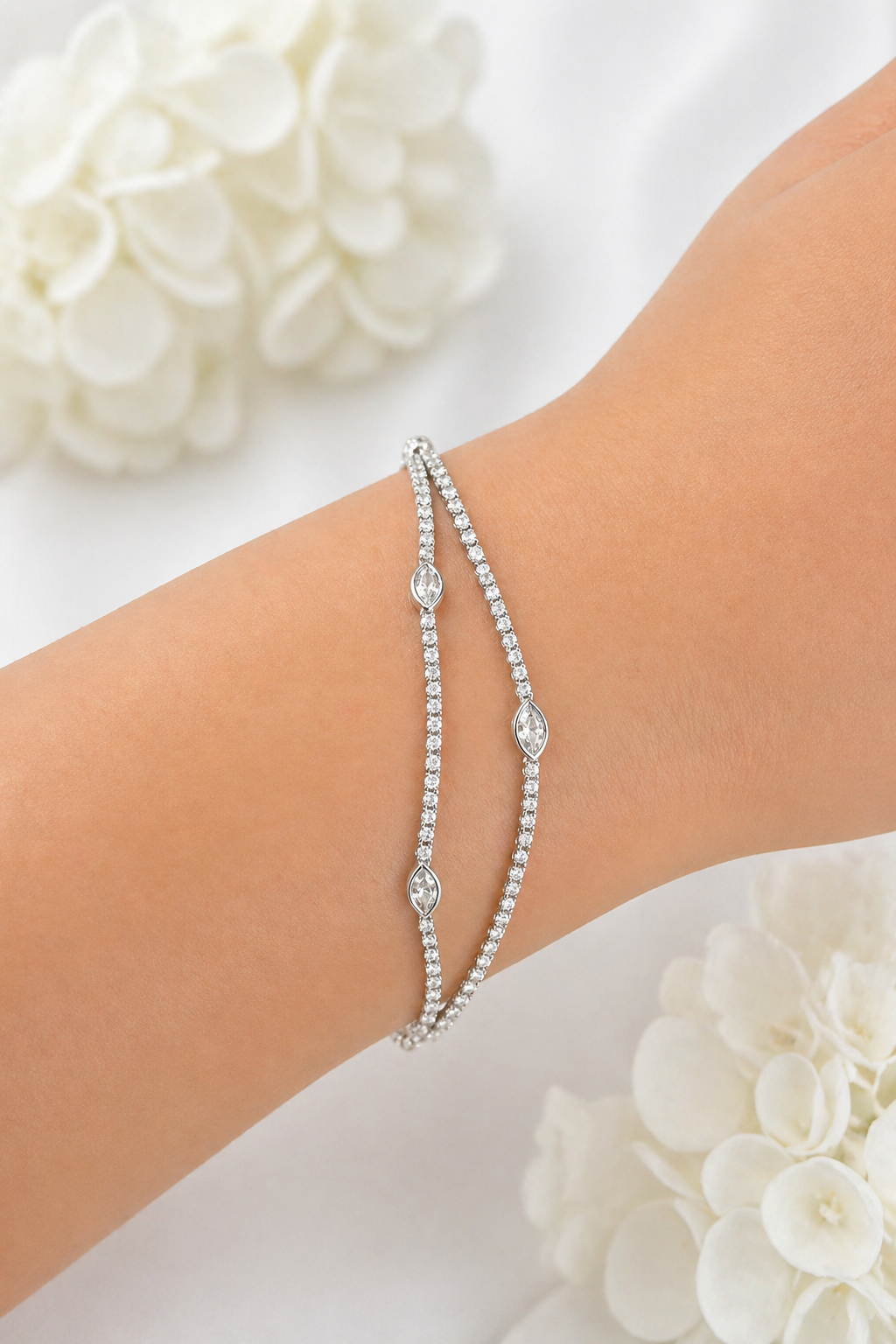 Silver Spark Duo Bracelet