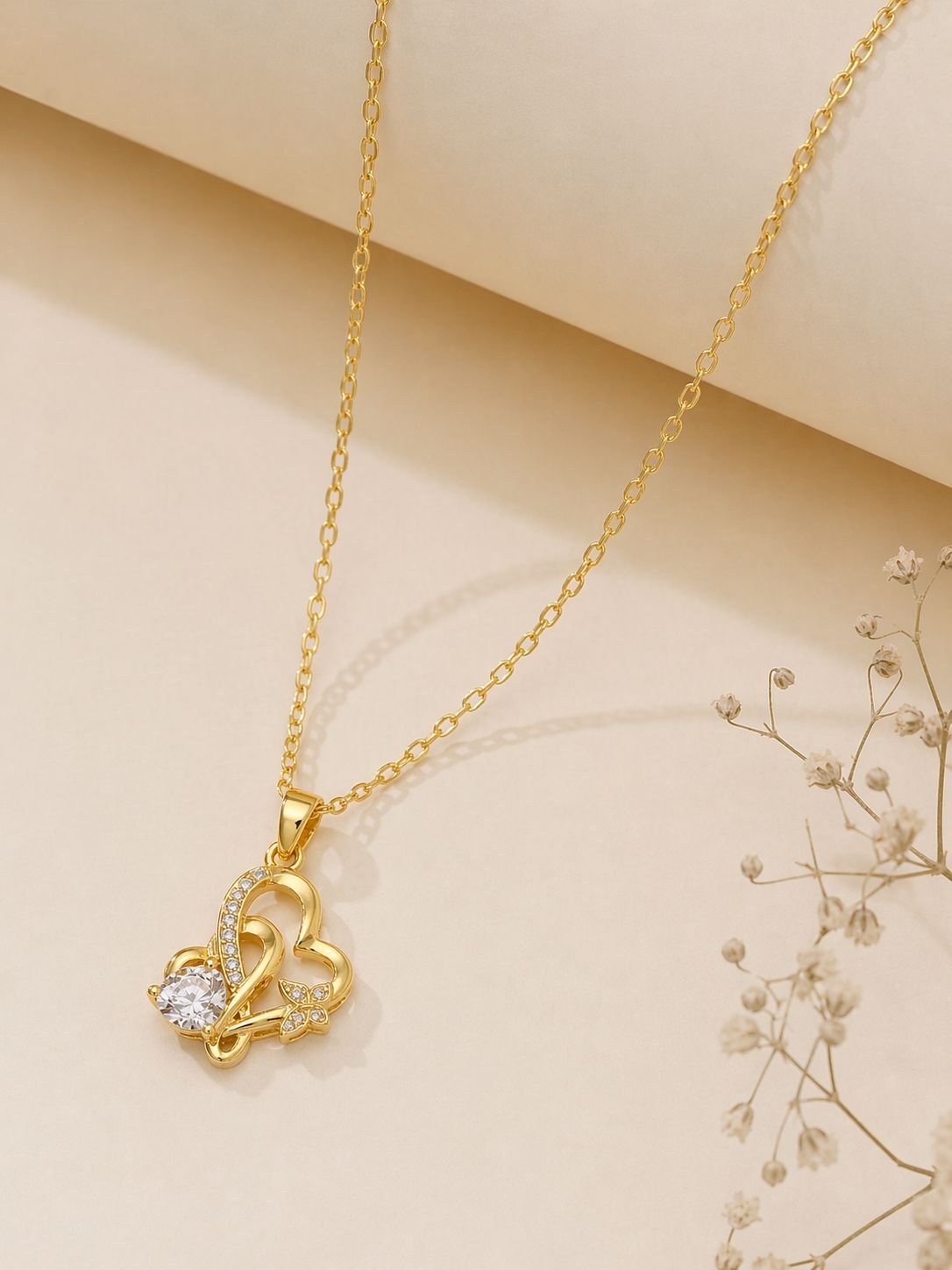 Golden Heart Spark Necklace