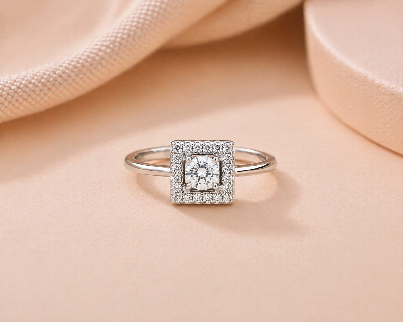 Square Halo Luxe Ring