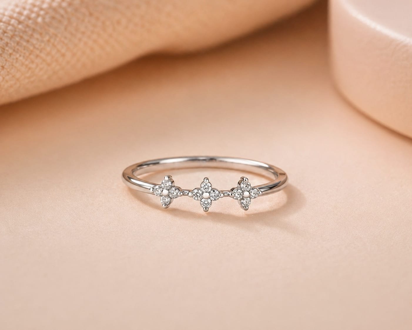 Triple Blossom Spark Ring