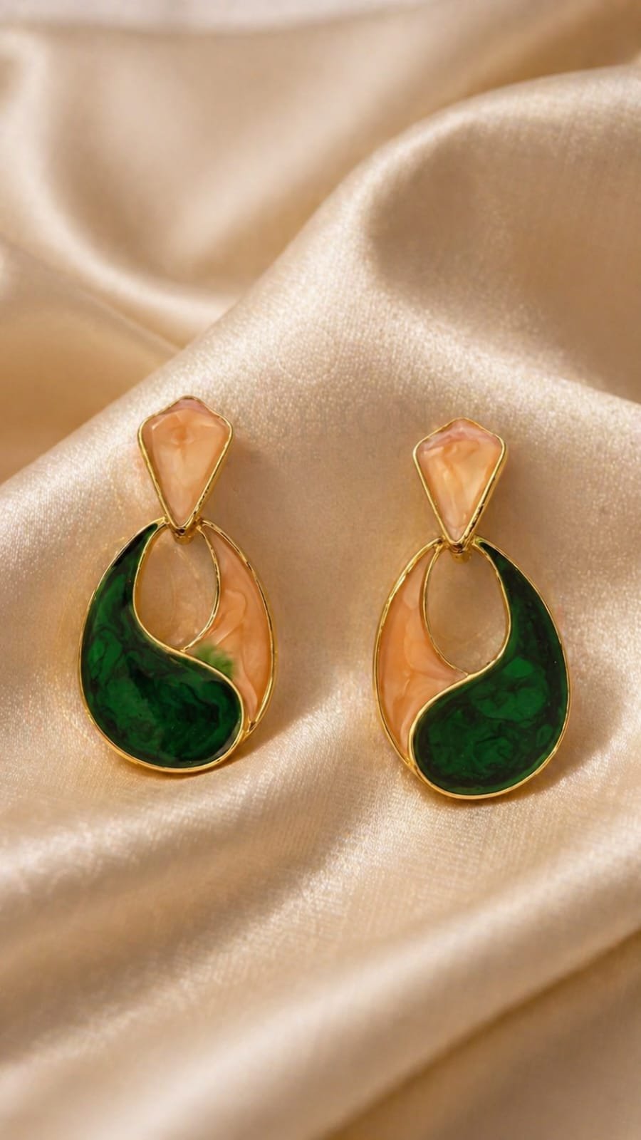 Emerald Aura Fusion Earrings