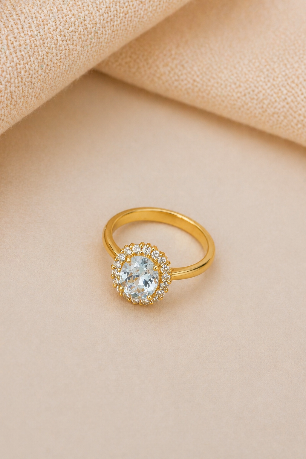 Crystal Aura Halo Ring