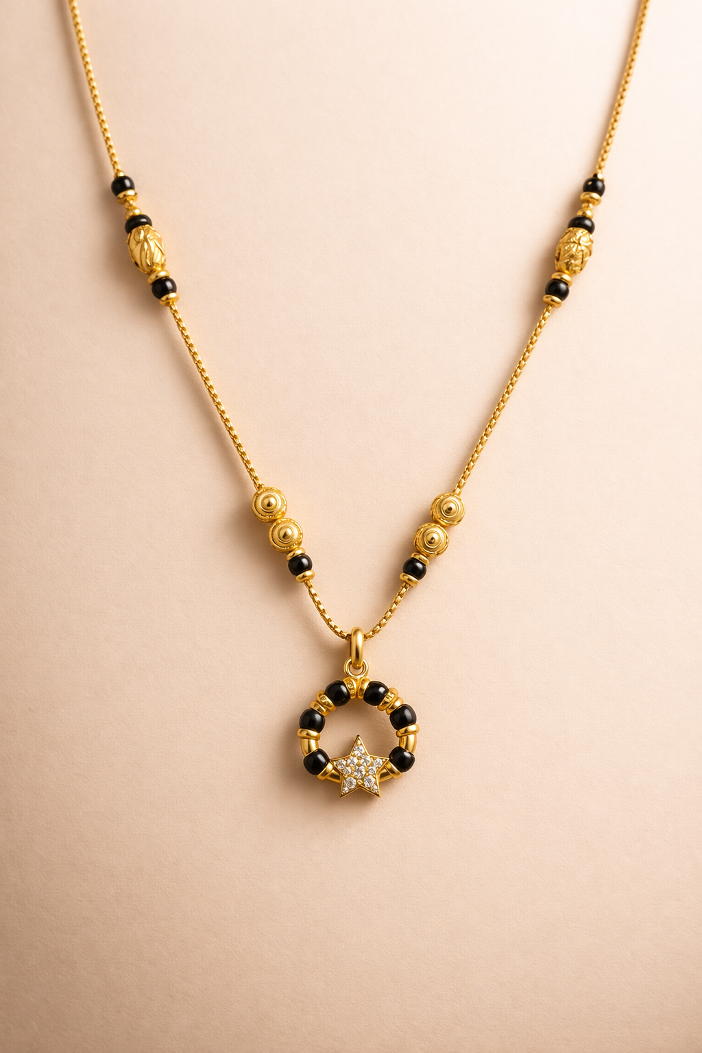 Starlight Circle Charm Mangalsutra