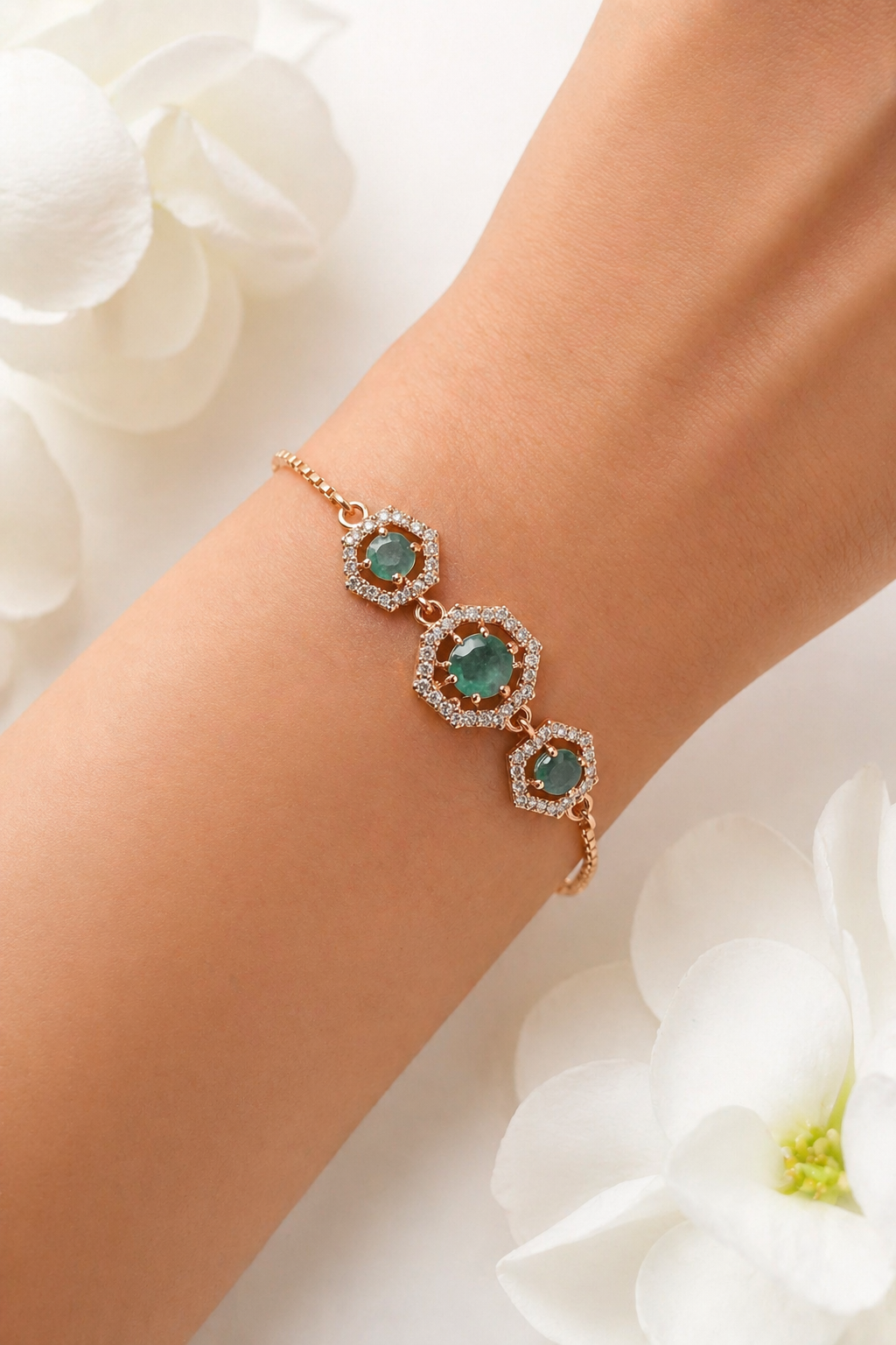Emerald Royale Charm Bracelet