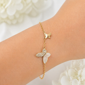 Golden Butterfly Charm Bracelet