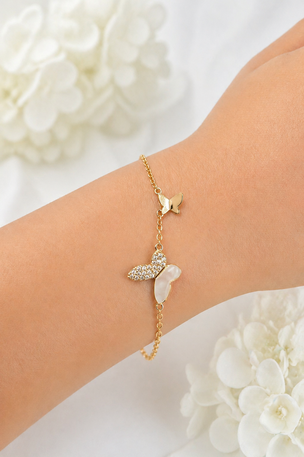 Golden Butterfly Charm Bracelet