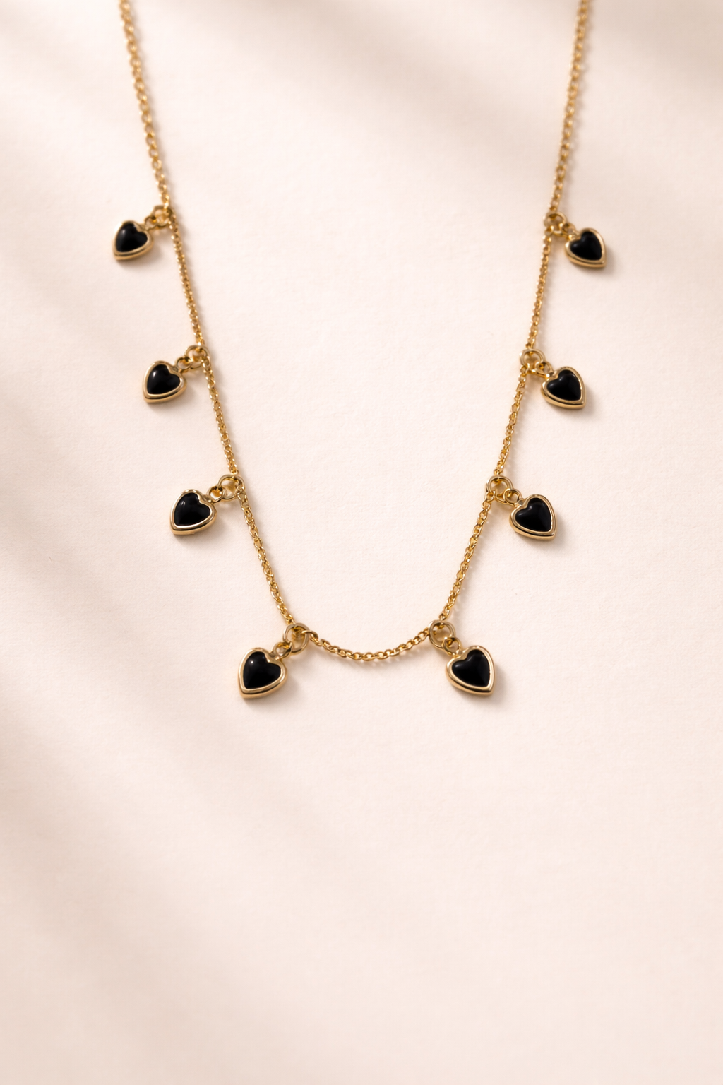 Midnight Heart Charm Necklace