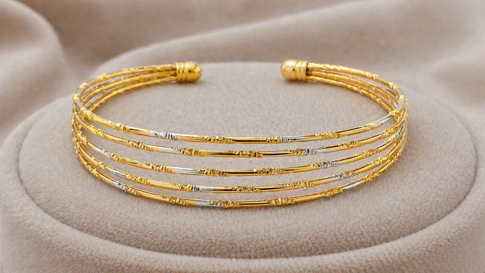 Golden Layered Grace Kada