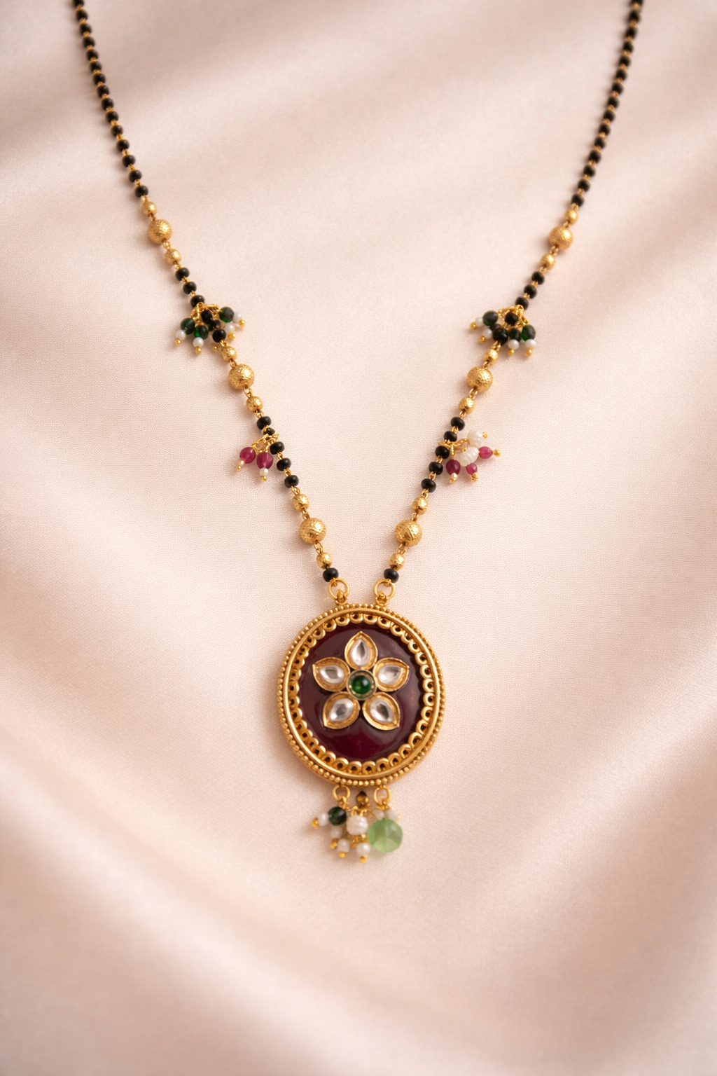 Royal Kundan Floral Mangalsutra