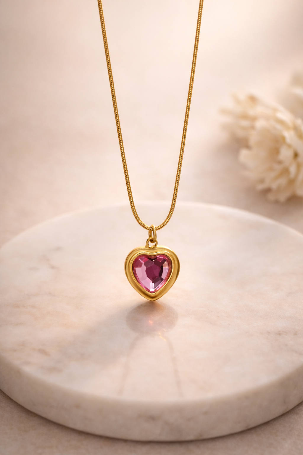 Blush Heart Elegance Pendant