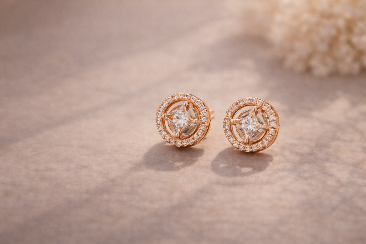 Celeste Halo Spark Stud Earrings