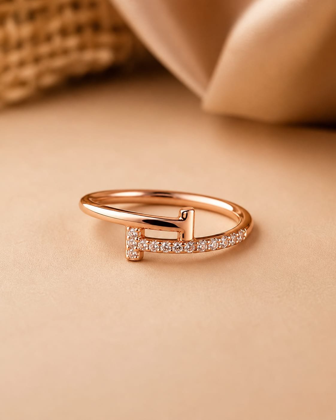 Rose Gold Nail Luxe Ring