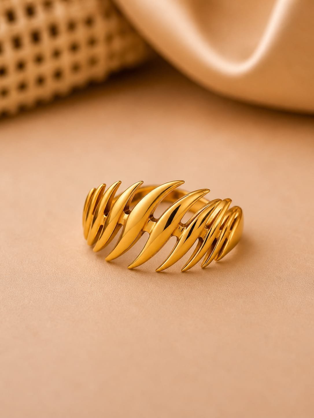 Golden Claw Statement Ring