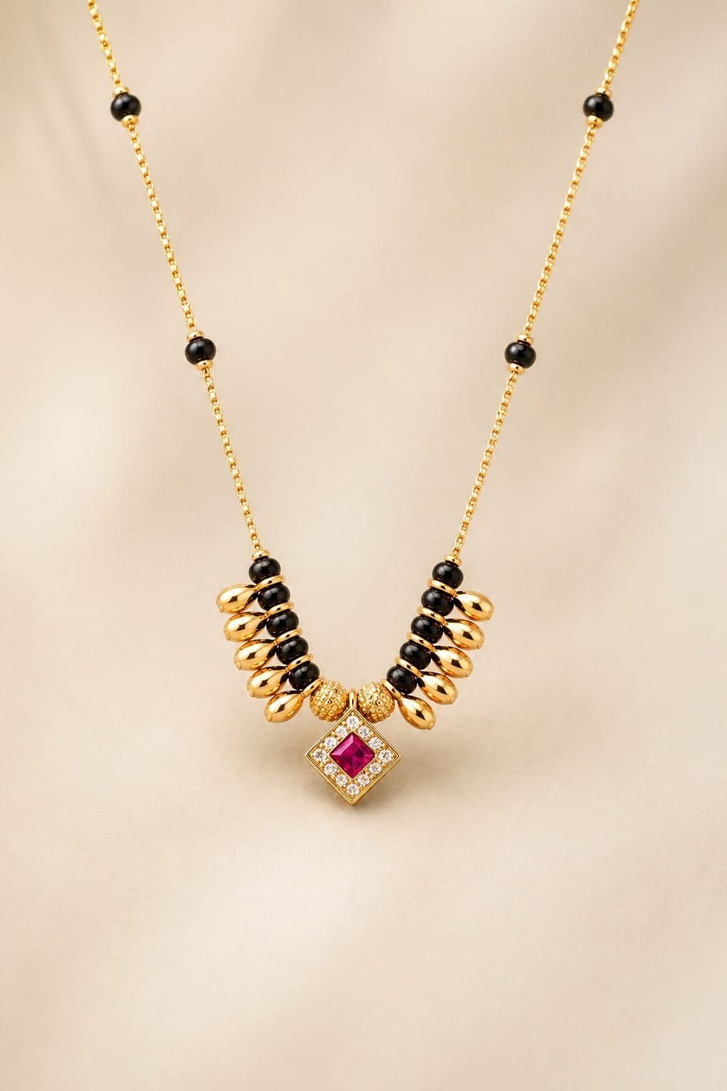 Ruby Glow Designer Mangalsutra