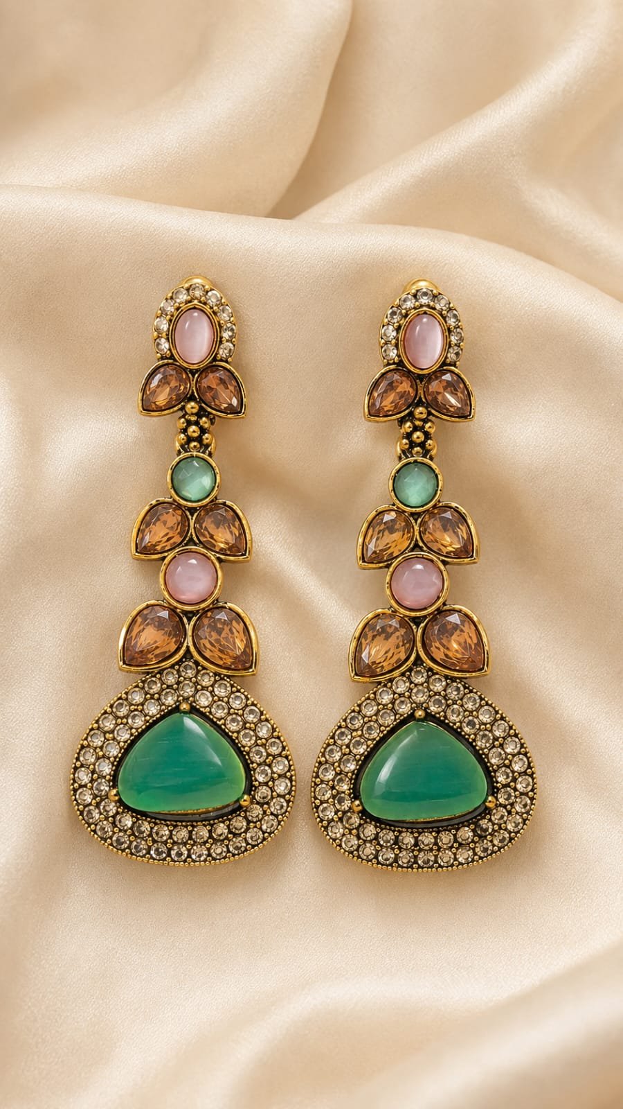 Royal Emerald Drop Earrings