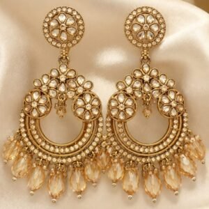 Golden Bloom Chandbali Earrings