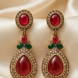 Ruby Elegance Drop Earrings