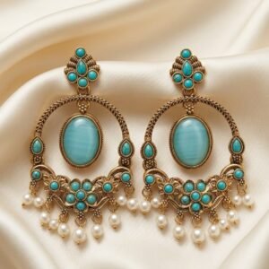 Vintage Turquoise Empress Chandbalis