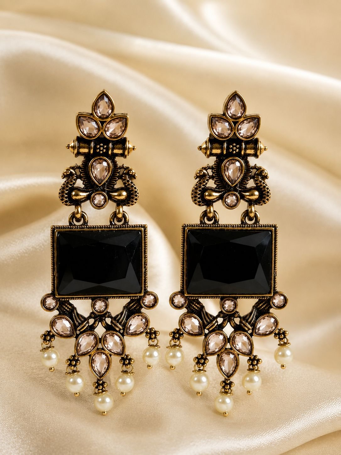 Midnight Royale Pearl Earrings
