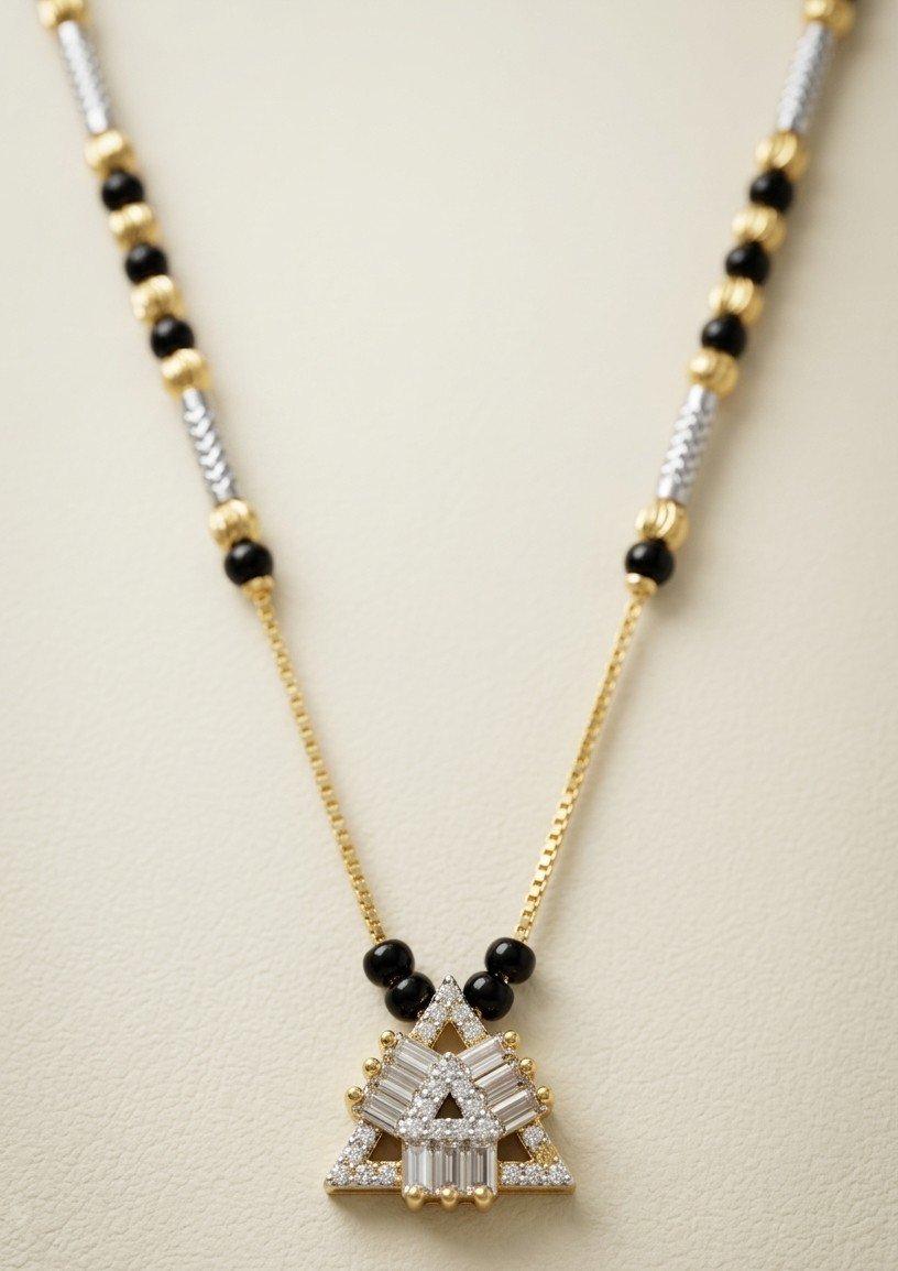Elegant Black Bead Mangalsutra Chain