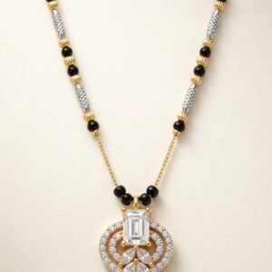 Royal Black Stone Mangalsutra Pendant Necklace