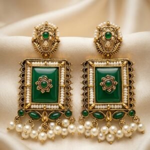 Emerald Pearl Heritage Earrings