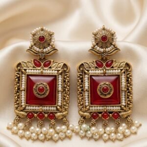 Ruby Pearl Royal Earrings
