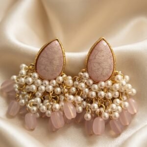 Blush Petal Drop Studs