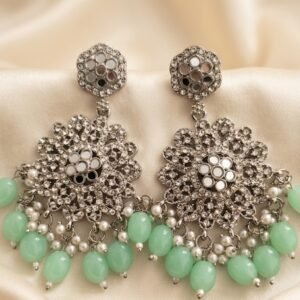 Mint Meadow Mirror Chandbalis