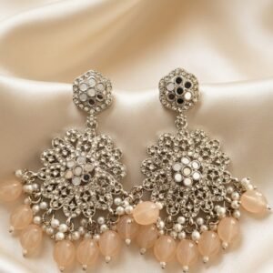 Peach Blossom Mirror Chandbalis