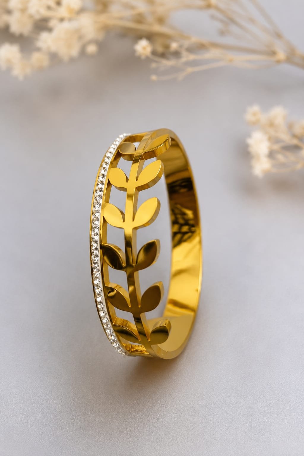 Aurelia Olive Leaf Bangle