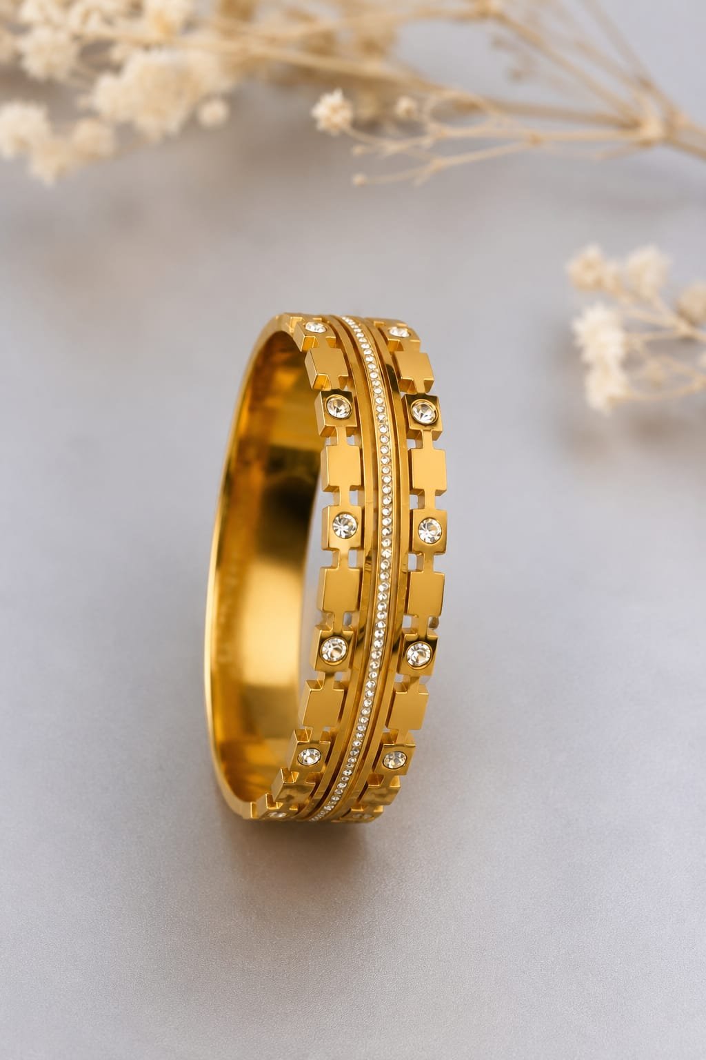 Matrix Geometric Cuff Bangle