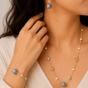 Ocean Mist Beaded Jewelry Set