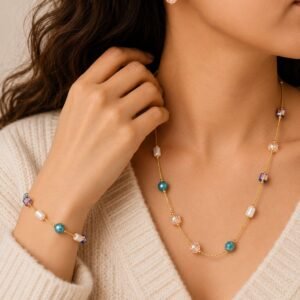 Aurora Pastel Beaded Jewelry Set