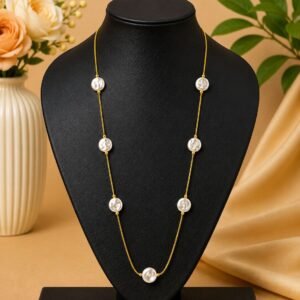 Classic Pearl Station Necklace