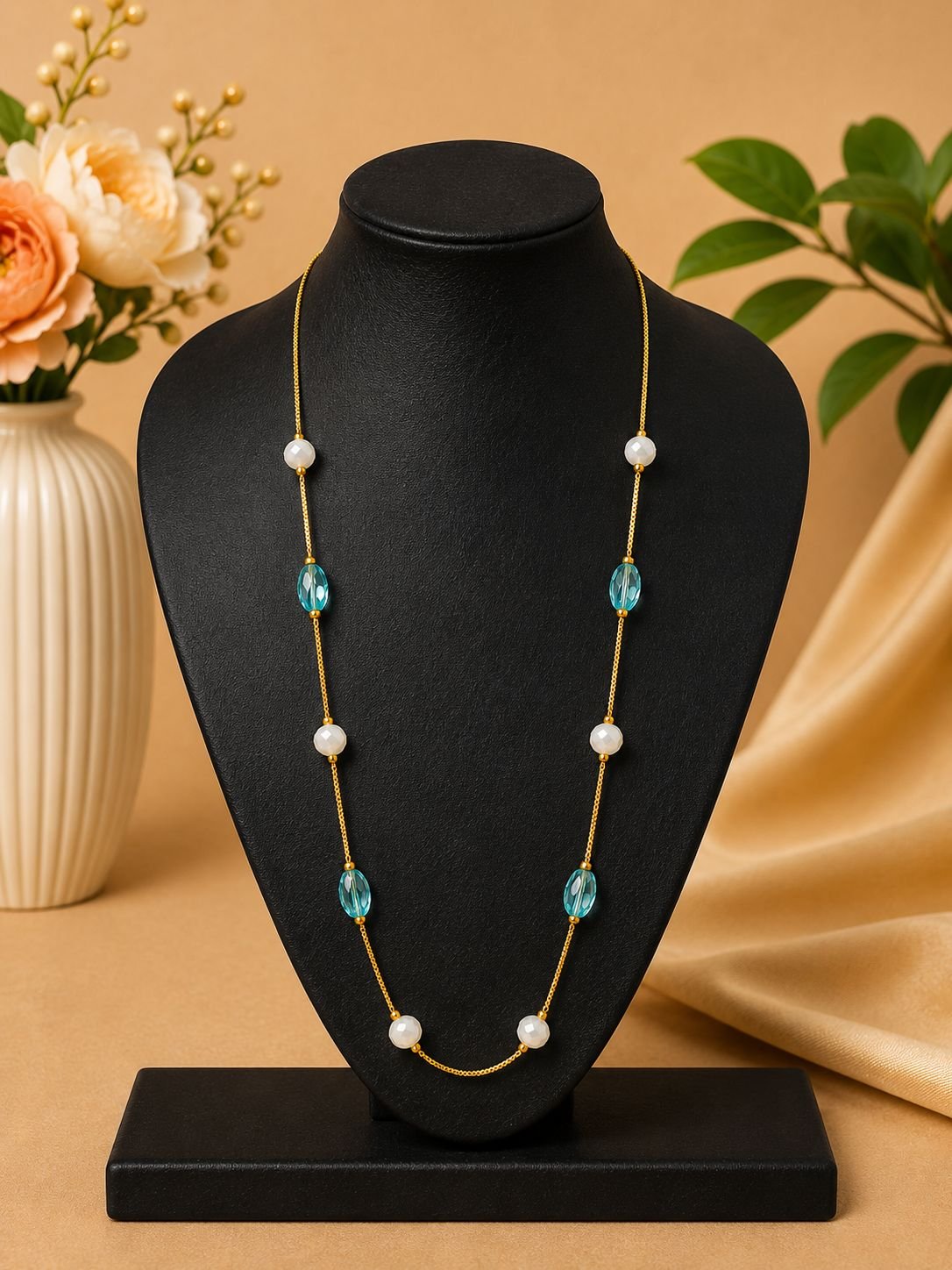 Ocean Pearl Elegance Long Necklace