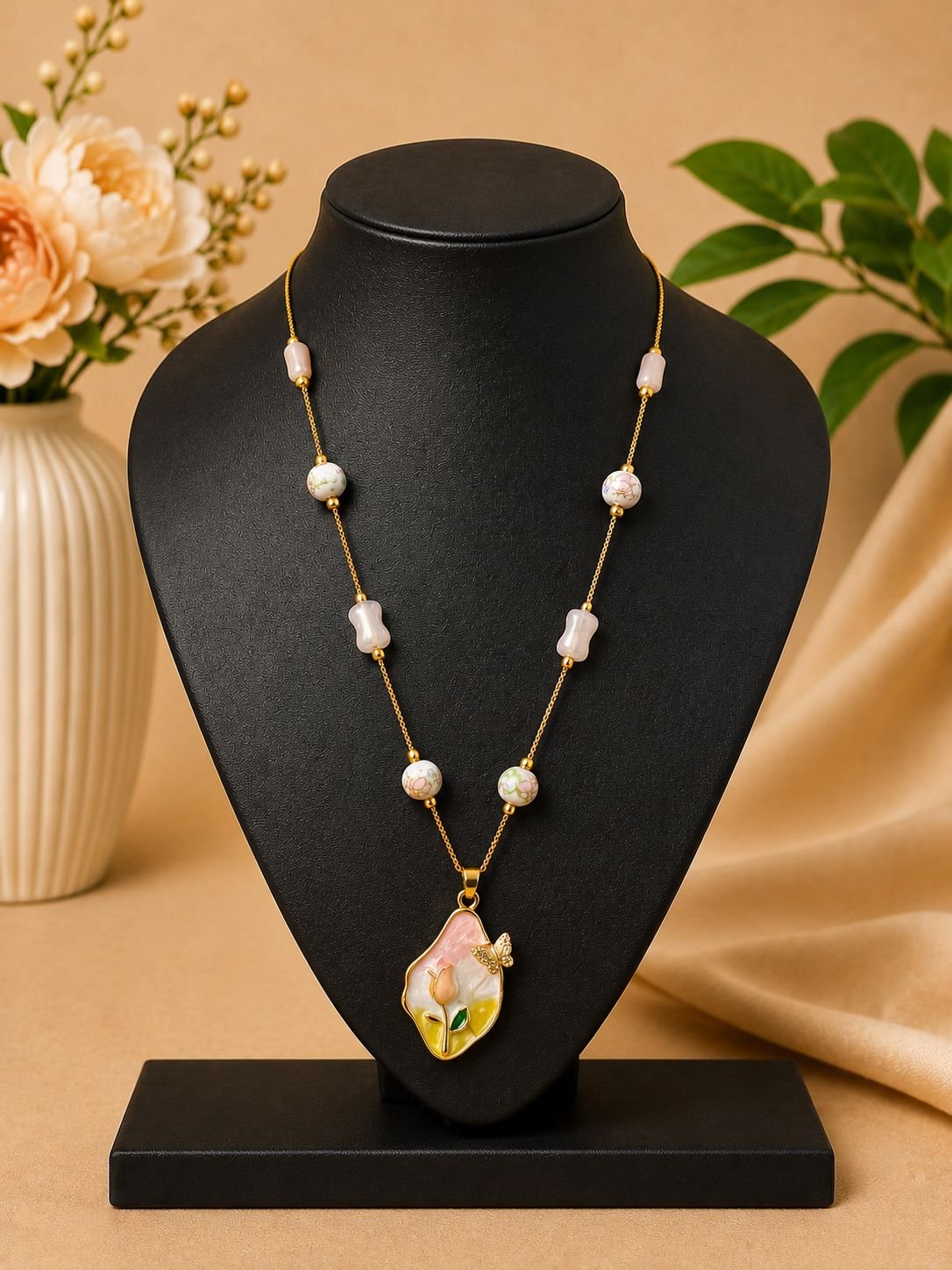 Butterfly Blossom Pendant Necklace